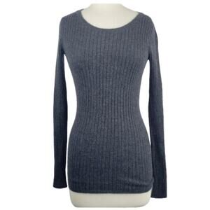 The Cashmere Project Ribbed Sweater Grey Size XS